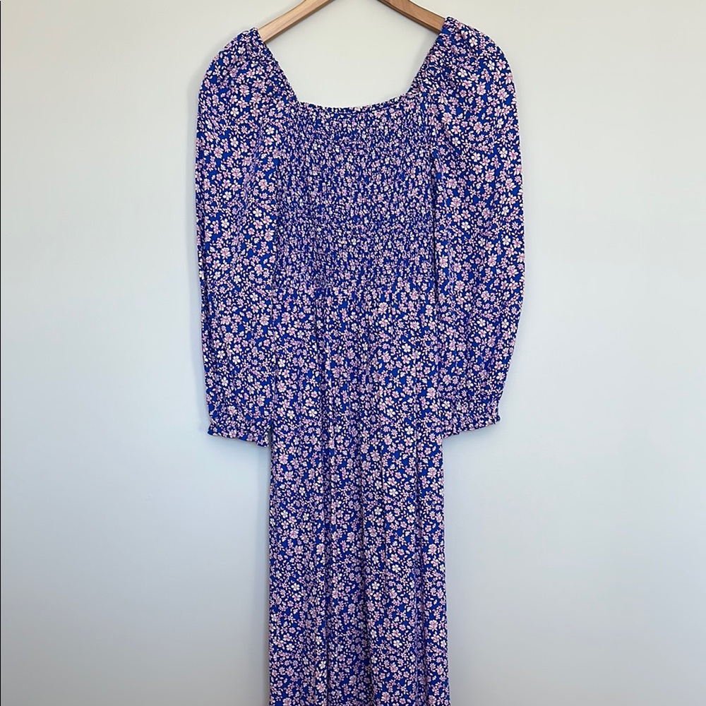 J. Crew Factory Purple Long Sleeve Sundress